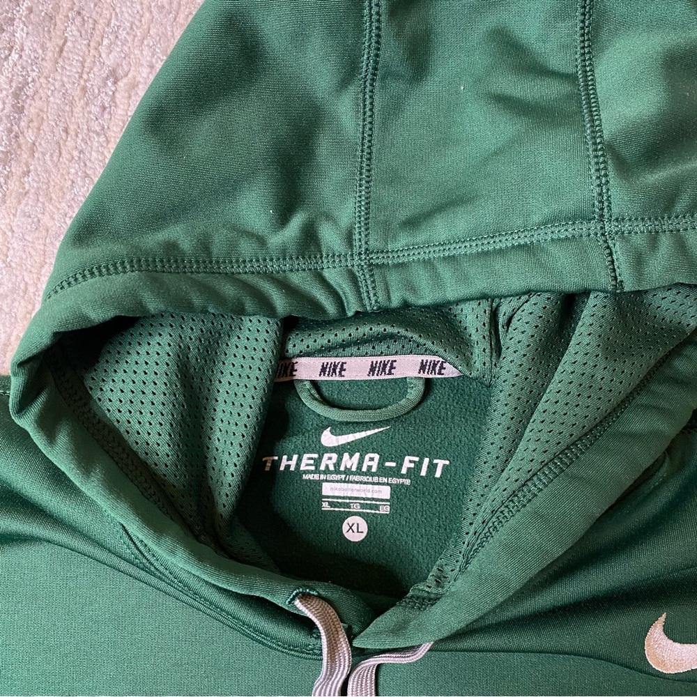 Nike Therma Fit Hoodie Mens XL Green Athletic Pullover Sweatshirt - Picture 6 of 12